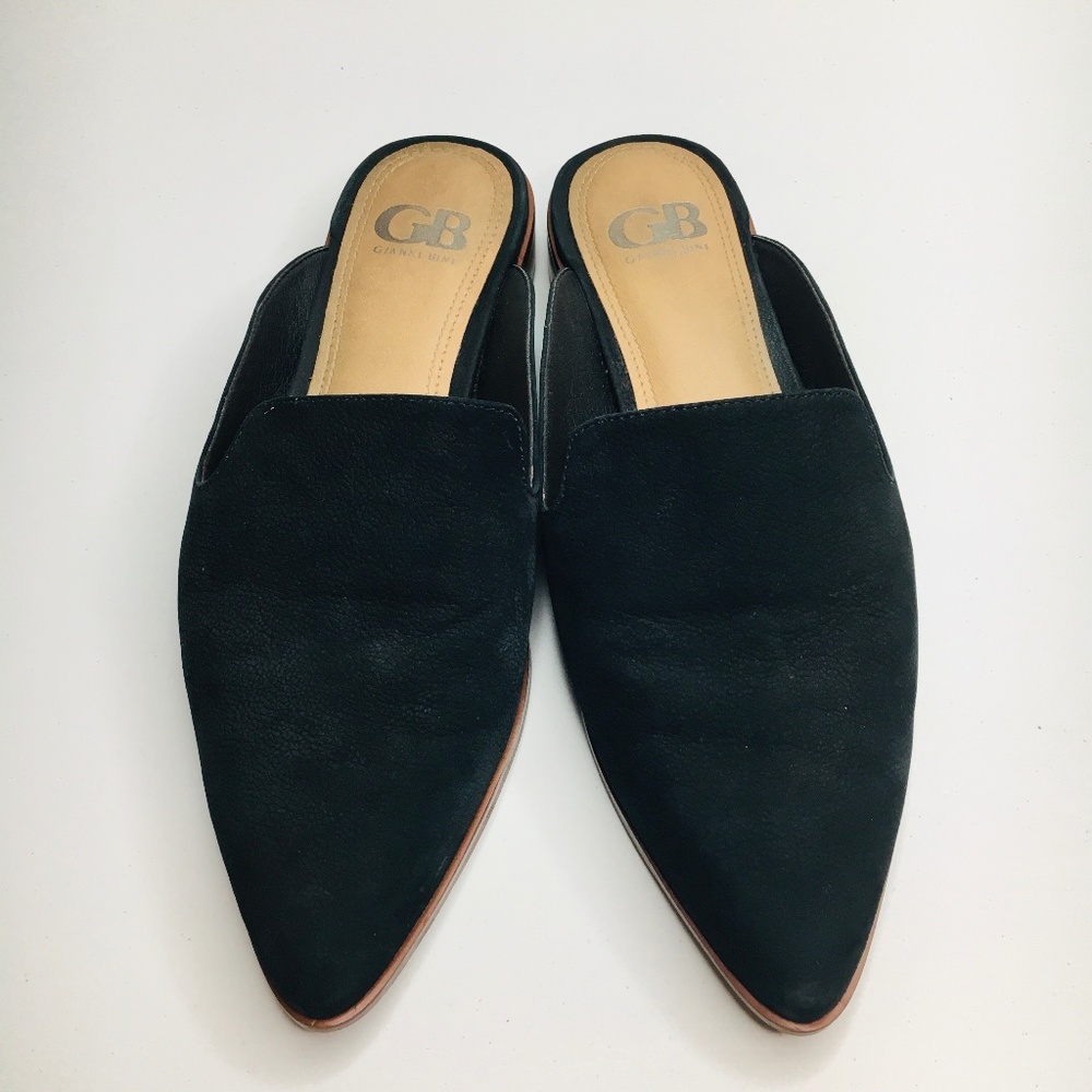 Gianni Bini Suede Xclusive Womens Mules with Low Heel Black Size 8 1/2M